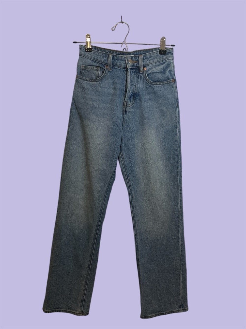 H&M Women's High Rise Blue Straight Jeans Size 2